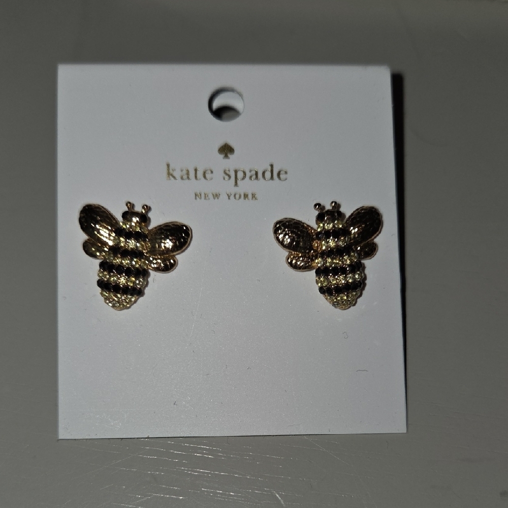 kate spade Gold Bee Stud Earrings - Picture 2 of 3